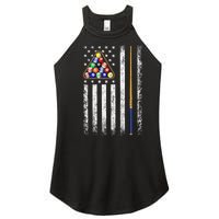 American Flag Billiards Vintage Pool Player Women's Perfect Tri Rocker Tank