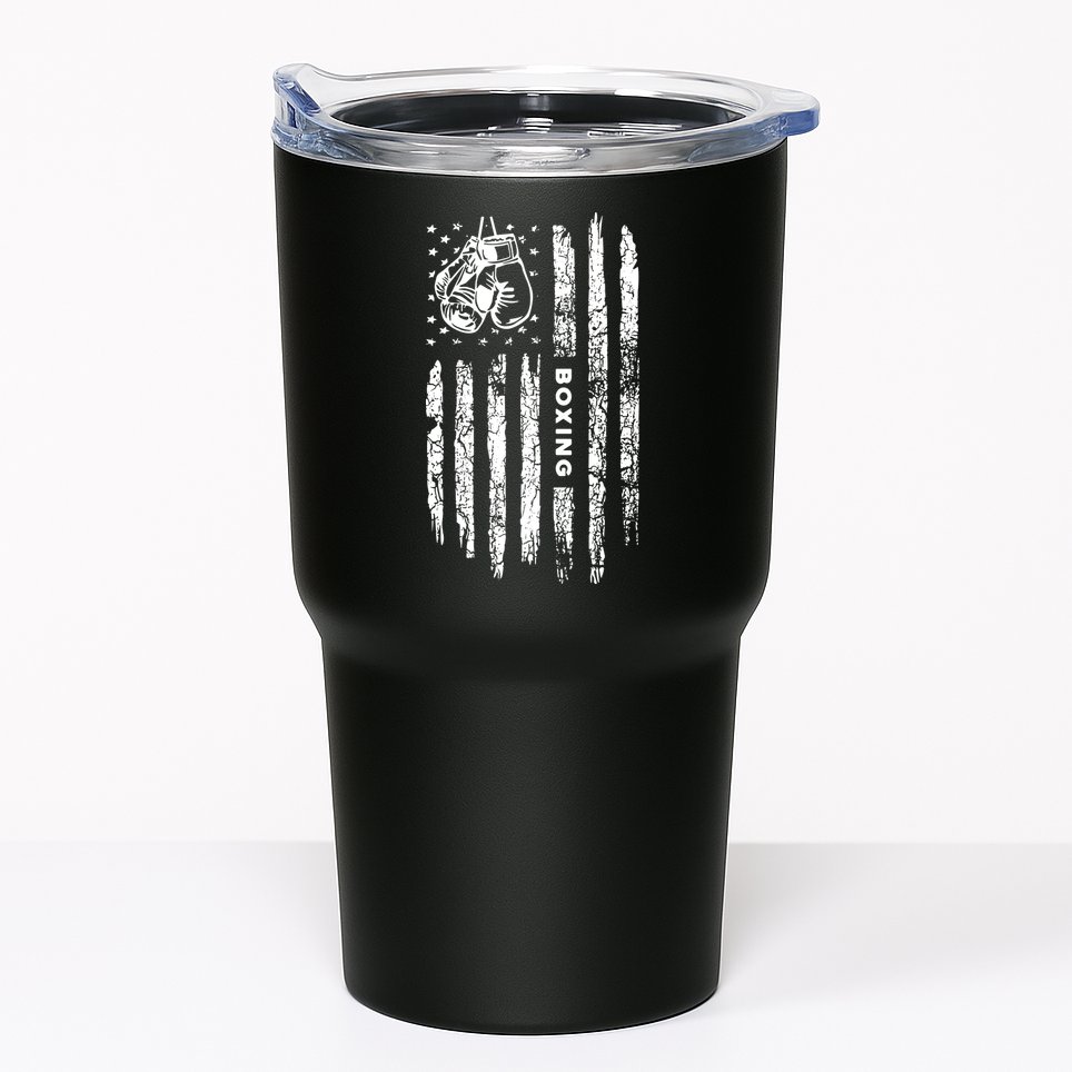 American Flag Boxing Distressed Boxer Vintage Boxing Tumbler