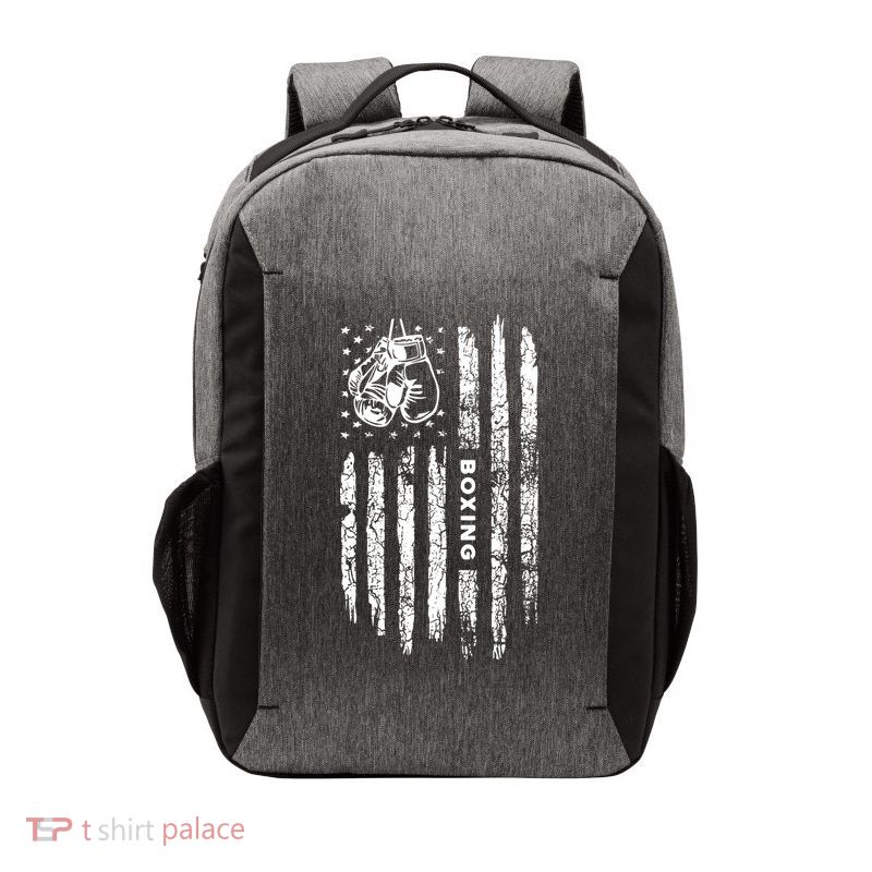 American Flag Boxing Distressed Boxer Vintage Boxing Vector Backpack