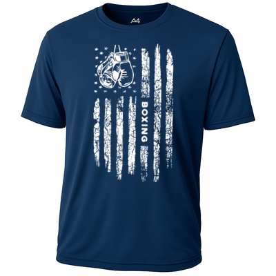 American Flag Boxing Distressed Boxer Vintage Boxing Performance Shirt