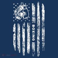 American Flag Boxing Distressed Boxer Vintage Boxing T-Shirt