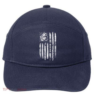 American Flag Boxing Distressed Boxer Vintage Boxing 7-Panel Snapback Hat