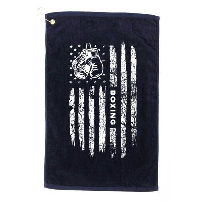 American Flag Boxing Distressed Boxer Vintage Boxing Golf Towel
