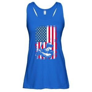 American Flag Baseball Team Gift Gift Ladies Essential Flowy Tank