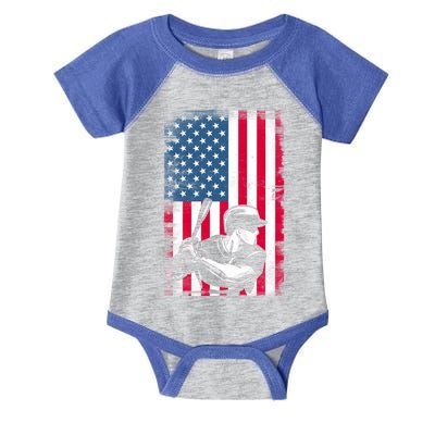 American Flag Baseball Team Gift Gift Infant Baby Jersey Bodysuit