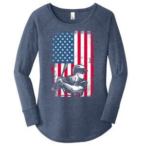 American Flag Baseball Team Gift Gift Women's Perfect Tri Tunic Long Sleeve Shirt