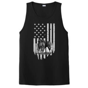 American Flag Belgian Draft Horses Gift For Farmer Meaningful Gift PosiCharge Competitor Tank