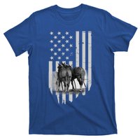 American Flag Belgian Draft Horses Gift For Farmer Meaningful Gift T-Shirt