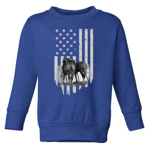 American Flag Belgian Draft Horses Gift For Farmer Meaningful Gift Toddler Sweatshirt