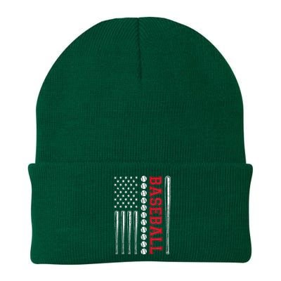 American Flag Baseball Team Gift For Men Women Knit Cap Winter Beanie