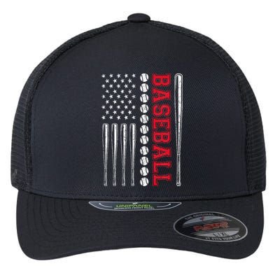 American Flag Baseball Team Gift For Men Women Flexfit Unipanel Trucker Cap