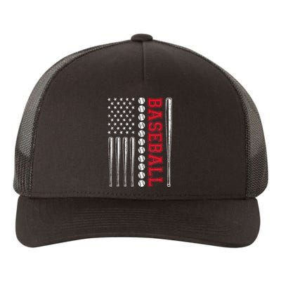 American Flag Baseball Team Gift For Men Women Yupoong Adult 5-Panel Trucker Hat