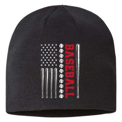 American Flag Baseball Team Gift For Men Women Sustainable Beanie