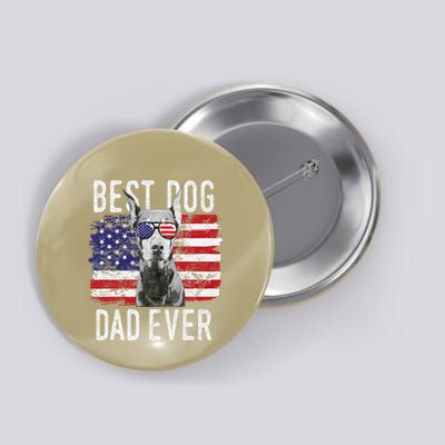American Flag Best Dog Dad Ever Doberman Pinscher Usa Button