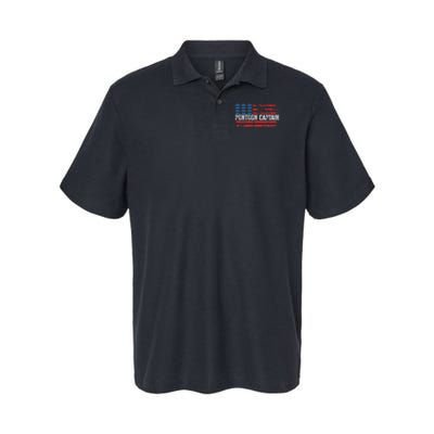 American Flag Boating Clothing 's Black Pontoon Boat Captain 4th Of July Polo