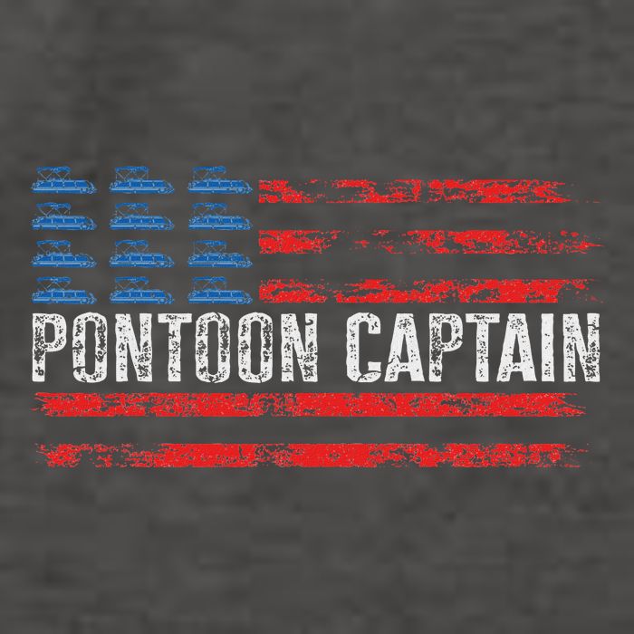 American Flag Boating Clothing 's Black Pontoon Boat Captain 4th Of July Vector Backpack