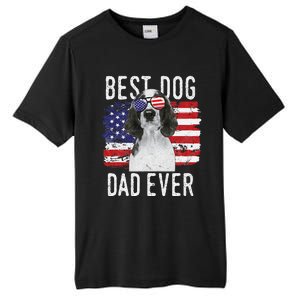 American Flag Best Dog Dad Ever Welsh Springer Spaniels Usa Tall Fusion ChromaSoft Performance T-Shirt