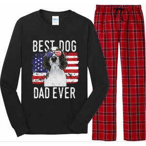 American Flag Best Dog Dad Ever Welsh Springer Spaniels Usa Long Sleeve Pajama Set