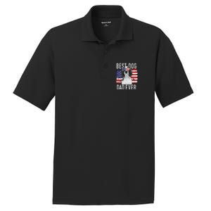 American Flag Best Dog Dad Ever Welsh Springer Spaniels Usa PosiCharge RacerMesh Polo