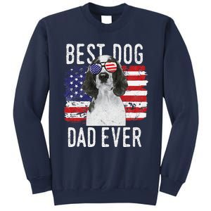 American Flag Best Dog Dad Ever Welsh Springer Spaniels Usa Sweatshirt