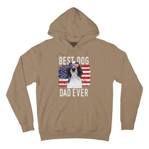 American Flag Best Dog Dad Ever Welsh Springer Spaniels Usa Hoodie