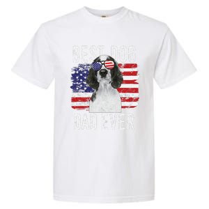 American Flag Best Dog Dad Ever Welsh Springer Spaniels Usa Garment-Dyed Heavyweight T-Shirt