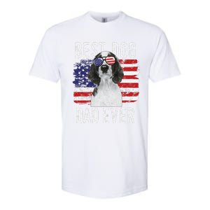 American Flag Best Dog Dad Ever Welsh Springer Spaniels Usa Softstyle CVC T-Shirt