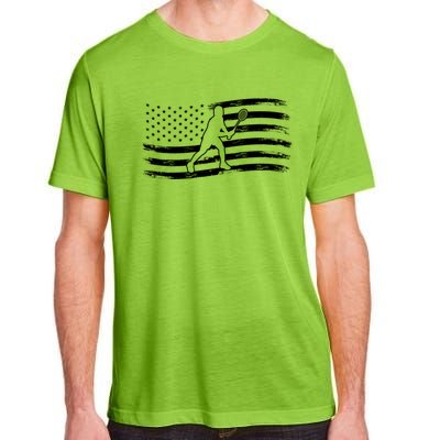 American Flag Badminton Gift Adult ChromaSoft Performance T-Shirt