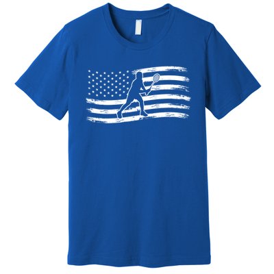 American Flag Badminton Gift Premium T-Shirt