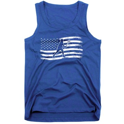 American Flag Badminton Gift Tank Top