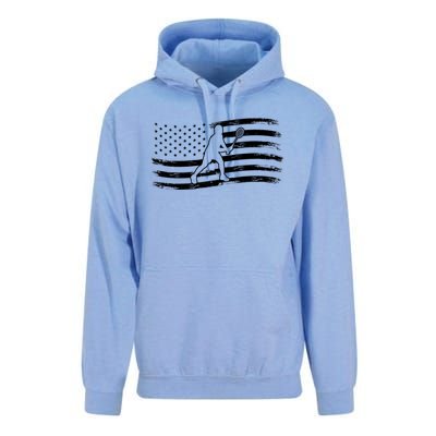 American Flag Badminton Gift Unisex Surf Hoodie