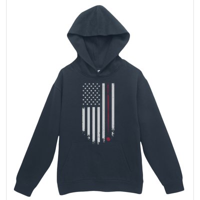 American Flag Billiard Pool Player Vintage Gift Urban Pullover Hoodie