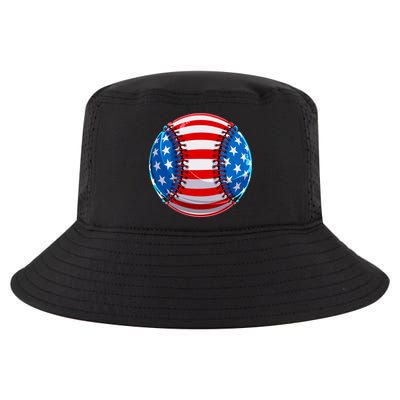 American Flag Baseball Gift 4th Of July Usa Flag Baseball Gift Cool Comfort Performance Bucket Hat