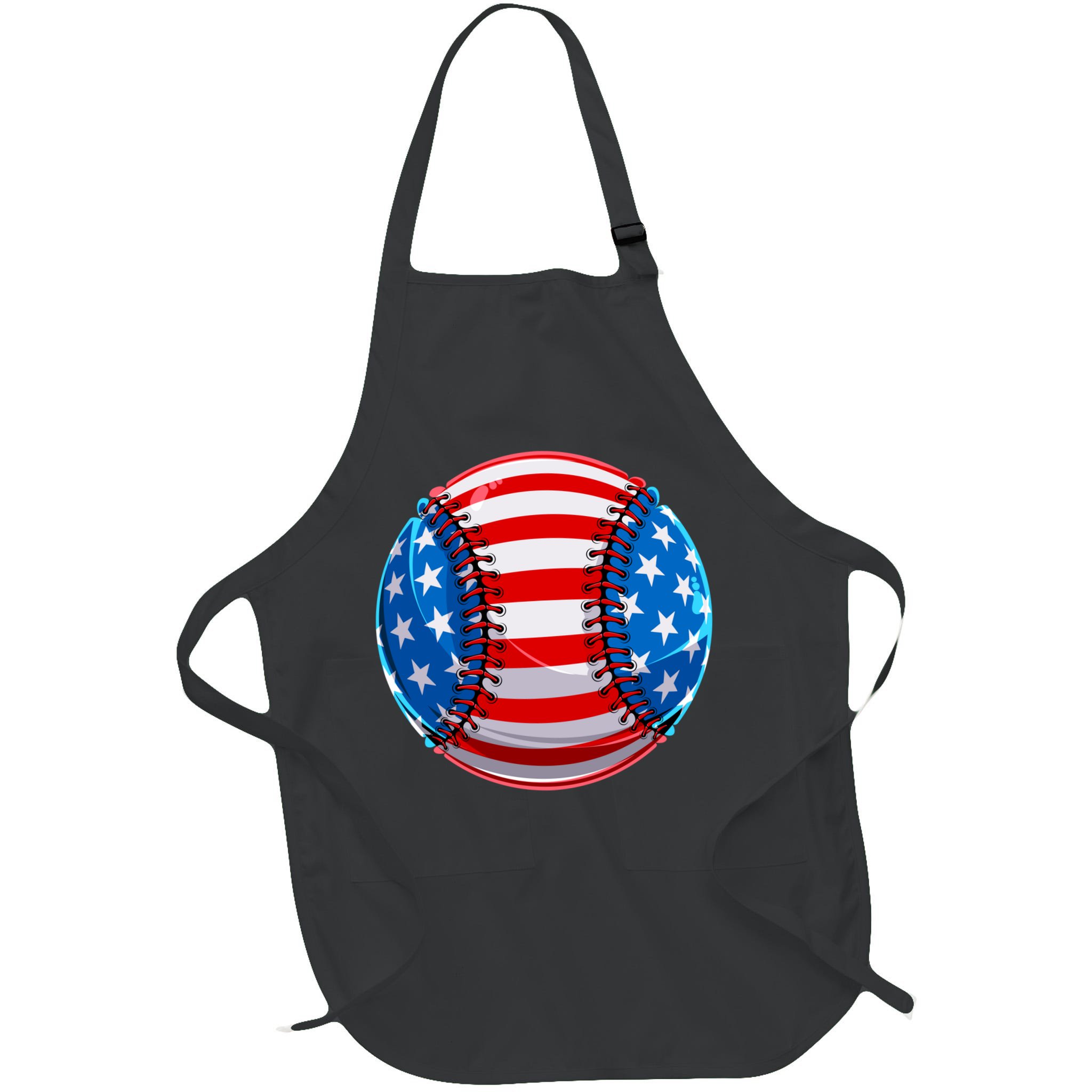 American Flag Baseball Gift 4th Of July Usa Flag Baseball Gift Apron