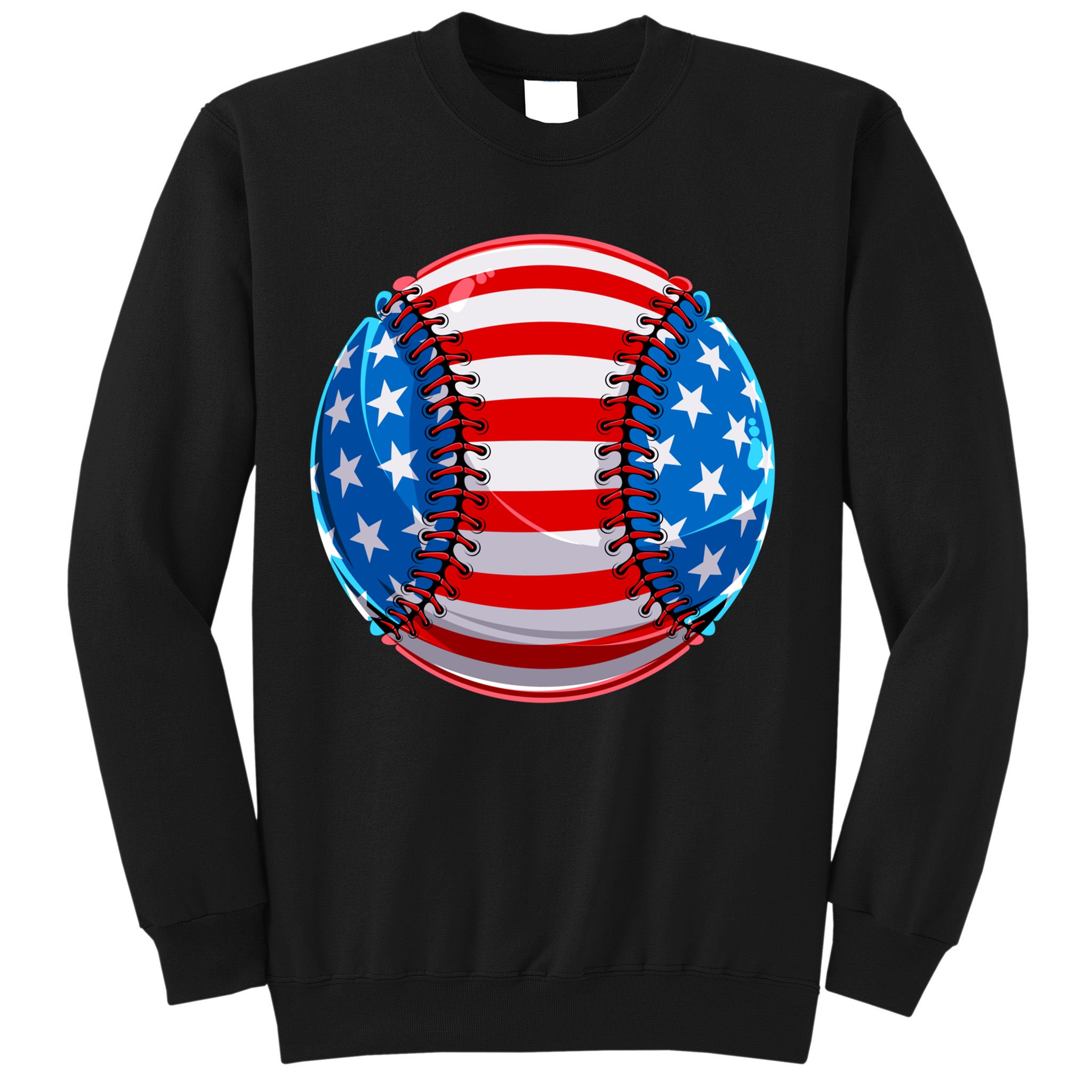 American Flag Baseball Gift 4th Of July Usa Flag Baseball Gift Sweatshirt