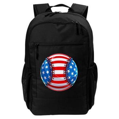 American Flag Baseball Gift 4th Of July Usa Flag Baseball Gift Backpack
