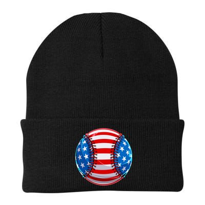 American Flag Baseball Gift 4th Of July Usa Flag Baseball Gift Beanie