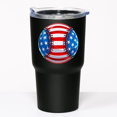 American Flag Baseball Gift 4th Of July Usa Flag Baseball Gift Tumbler