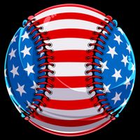 American Flag Baseball Gift 4th Of July Usa Flag Baseball Gift Baby Bodysuit