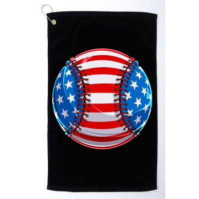 American Flag Baseball Gift 4th Of July Usa Flag Baseball Gift Golf Towel