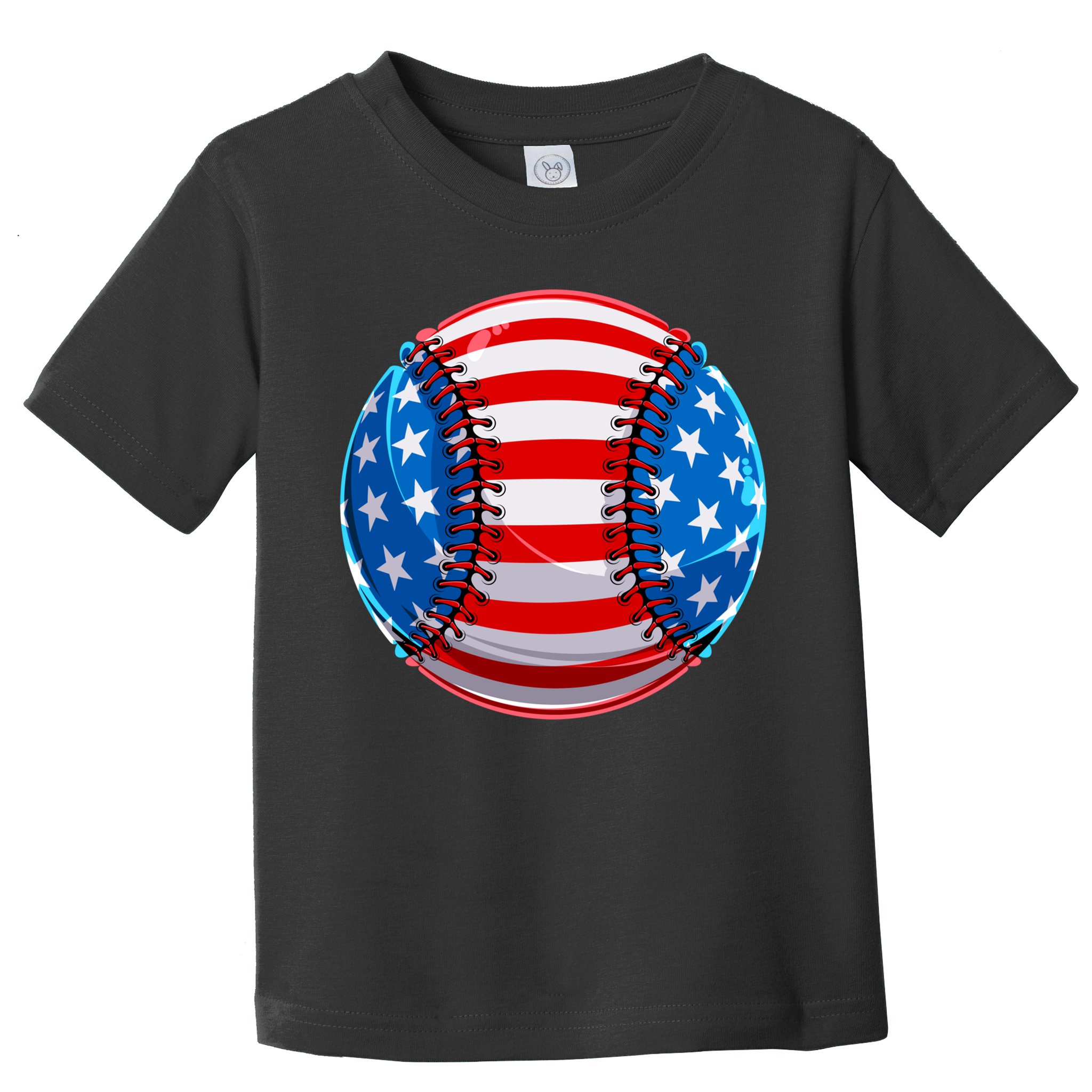 American Flag Baseball Gift 4th Of July Usa Flag Baseball Gift Toddler T-Shirt