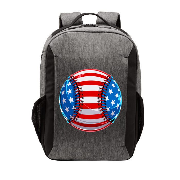 American Flag Baseball Gift 4th Of July Usa Flag Baseball Gift Vector Backpack
