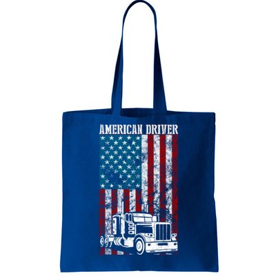 American Flag Big Rig Semifunny Gifttrailer Truck Driver Gift Great Gift Tote Bag