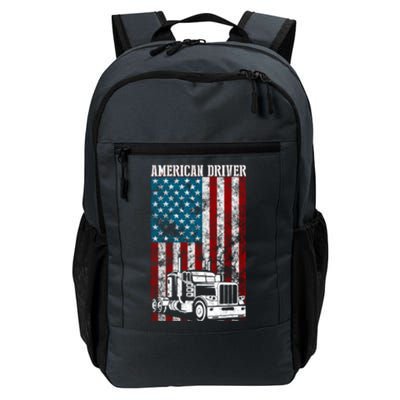 American Flag Big Rig Semifunny Gifttrailer Truck Driver Gift Great Gift Daily Commute Backpack