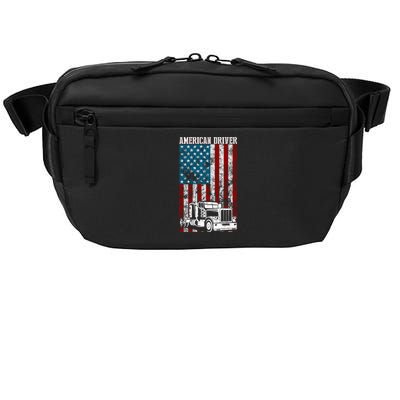 American Flag Big Rig Semifunny Gifttrailer Truck Driver Gift Great Gift Crossbody Pack