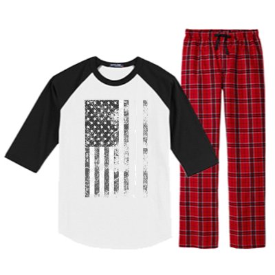 American Flag Billiard Stick Cute Table Game Funny Usa Gift Cool Gift Raglan Sleeve Pajama Set