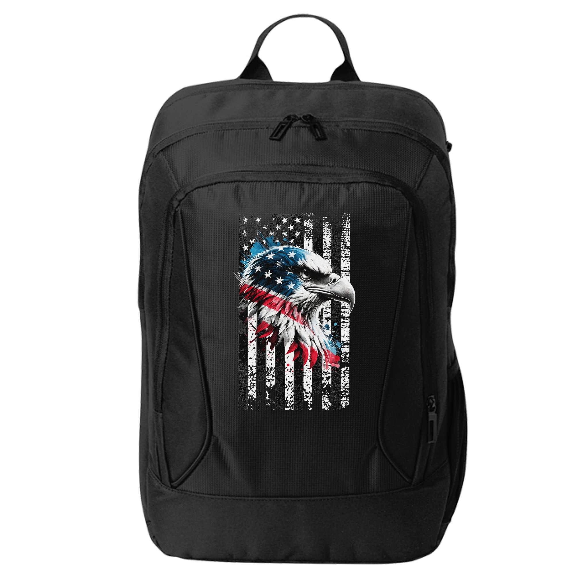 American Flag Bald Eagle Patriotic Bald Eagle City Backpack