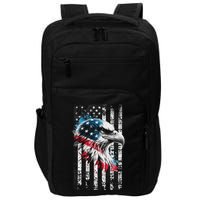 American Flag Bald Eagle Patriotic Bald Eagle Impact Tech Backpack