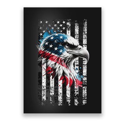 American Flag Bald Eagle Patriotic Bald Eagle Poster