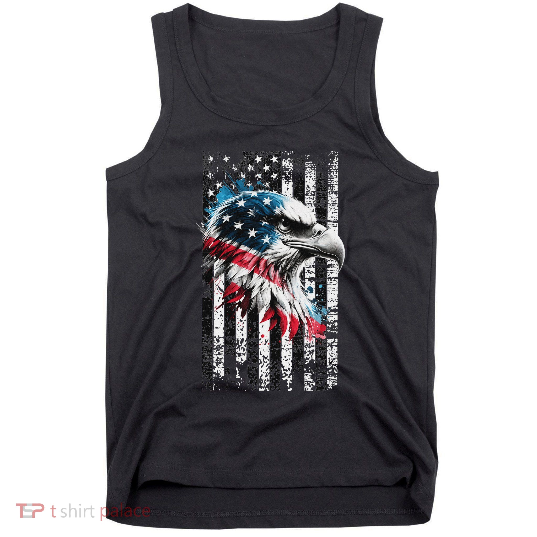 American Flag Bald Eagle Patriotic Bald Eagle Tank Top